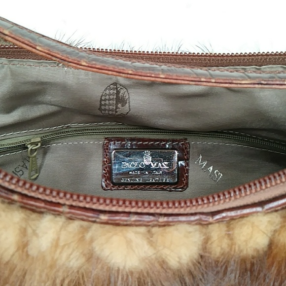 🕦GONE! Paolo Masi Mink & Leather Purse - Picture 4 of 7